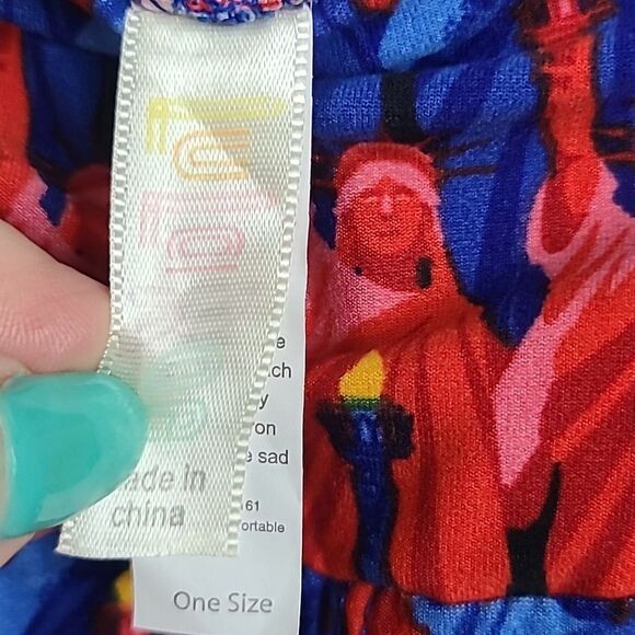 LuLaRoe Statue of Liberty One Size (2-10) Butter Soft Legging American USA New - Picture 4 of 7